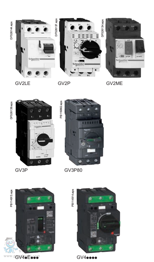 施耐德GV2,GV3,GV4電動(dòng)保護(hù)斷路器