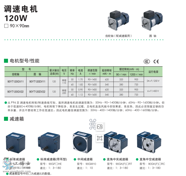 120W調速電機