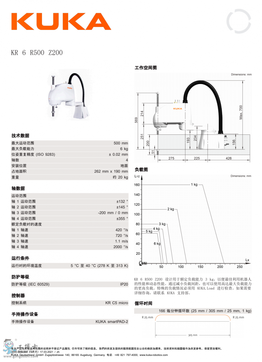 庫(kù)卡機(jī)器人KR SCARA數(shù)據(jù)表